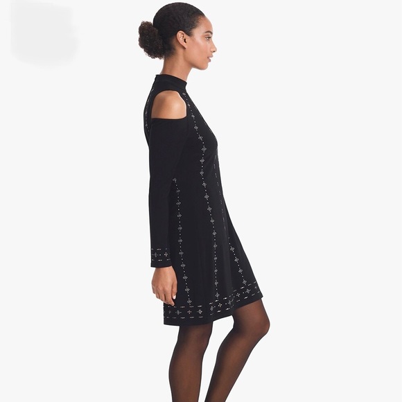 WHBM Cold Shoulder Embellished Dress - Picture 3 of 9